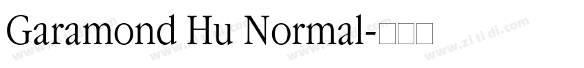 Garamond Hu Normal字体转换